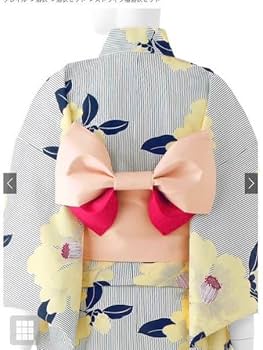 GRL ストライプ椿浴衣セット 飾り帯つき ストライプ椿浴衣セット[gi1208] | レディースファッション通販
